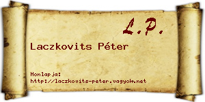 Laczkovits Péter névjegykártya